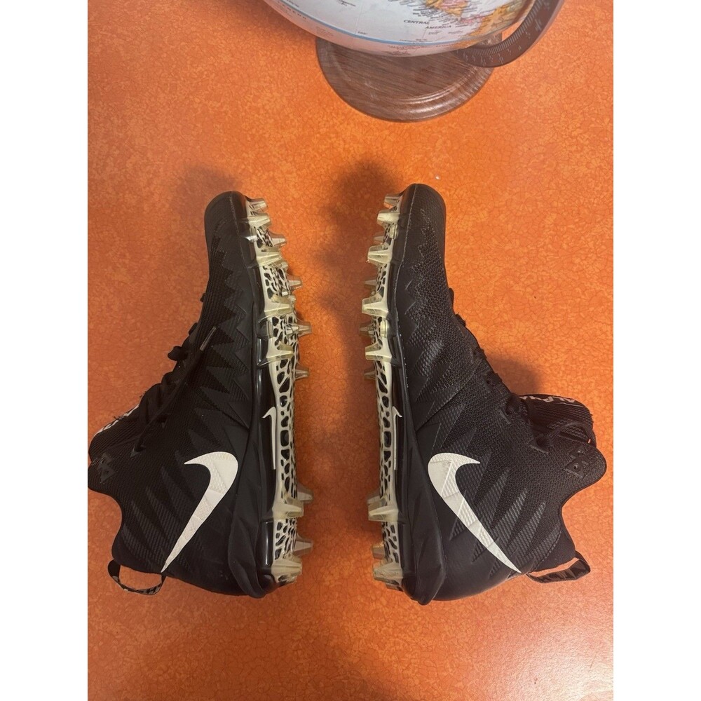 Nike Alpha Menace Football Cleats High Black White Shoes 871451 010 Mens Sz 16